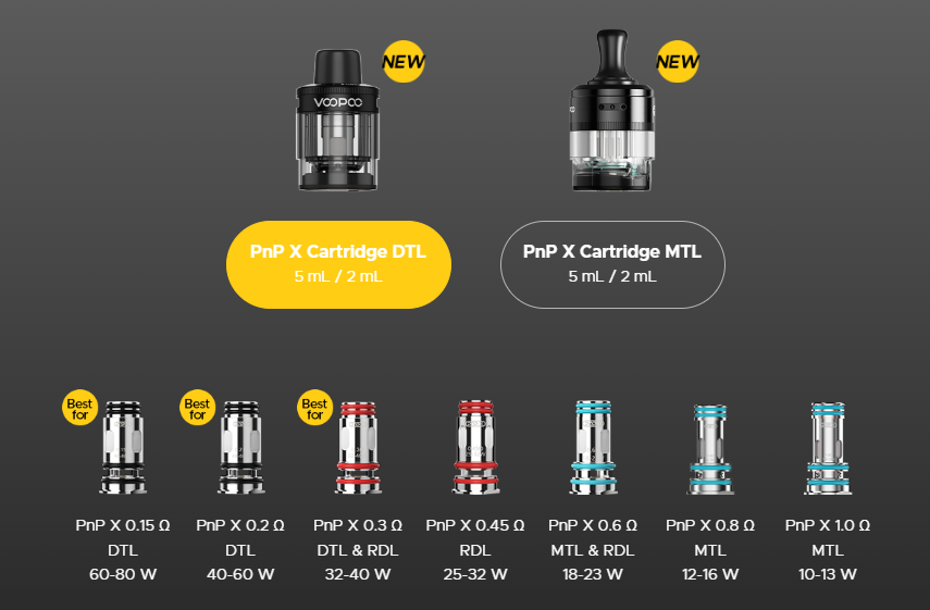 Voopoo Drag S3 60W Box Mod Kit with PnP X Cartridge MTL Pod 3000mAh 5ml