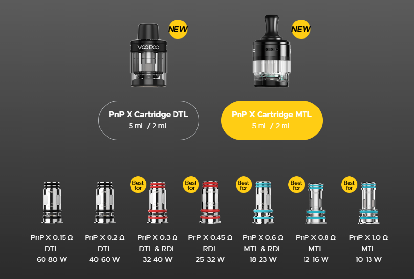 Voopoo Drag S3 60W Box Mod Kit with PnP X Cartridge MTL Pod 3000mAh 5ml