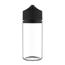 Genuine Chubby Gorilla bottles 100mL V3 Clear w Black cap CGUB1-100MLV3-BK - Lion Labs Wholesale