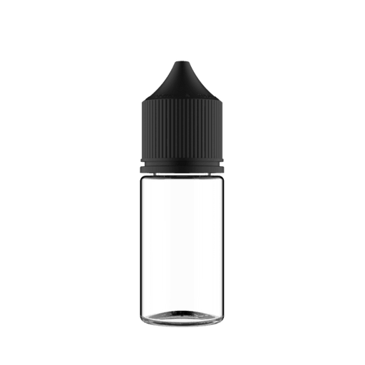 Genuine Chubby Gorilla bottles 30mL V3 Clear w Black cap CGUB1-30MLSC-BK - Lion Labs Wholesale