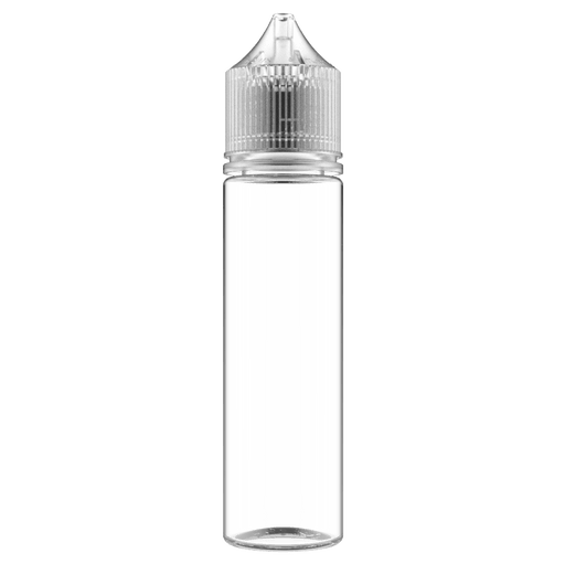 Genuine Chubby Gorilla bottles 60mL V3 Clear w Natural cap CGUB1-60MLV3-NATL - Lion Labs Wholesale