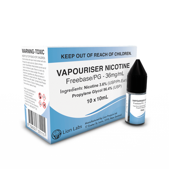 NicShot Vapouriser Nicotine WS (10 x 10mL) - Lion Labs Wholesale