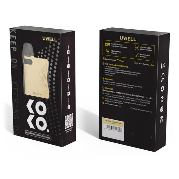 Uwell - Caliburn AK3 Pod Kit - Lion Labs Wholesale